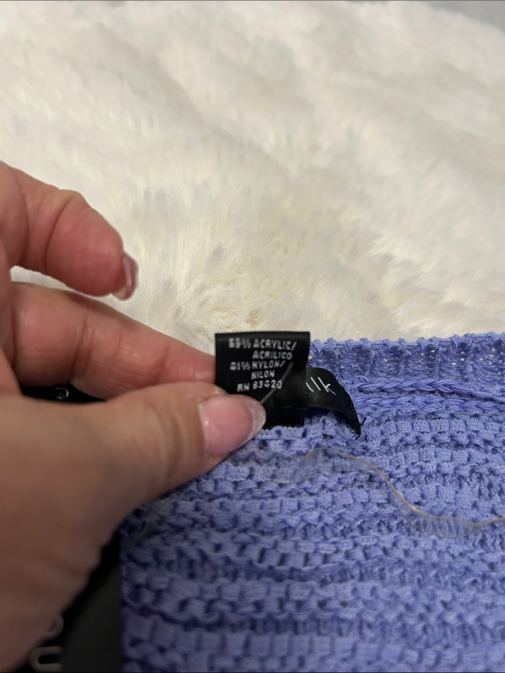 August Silk Blue Oversized Ribbed Sweater - Picture 9 of 9